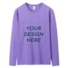 Long sleeve purple T-shirt | Pets Lover sticker Personalized - Image 2